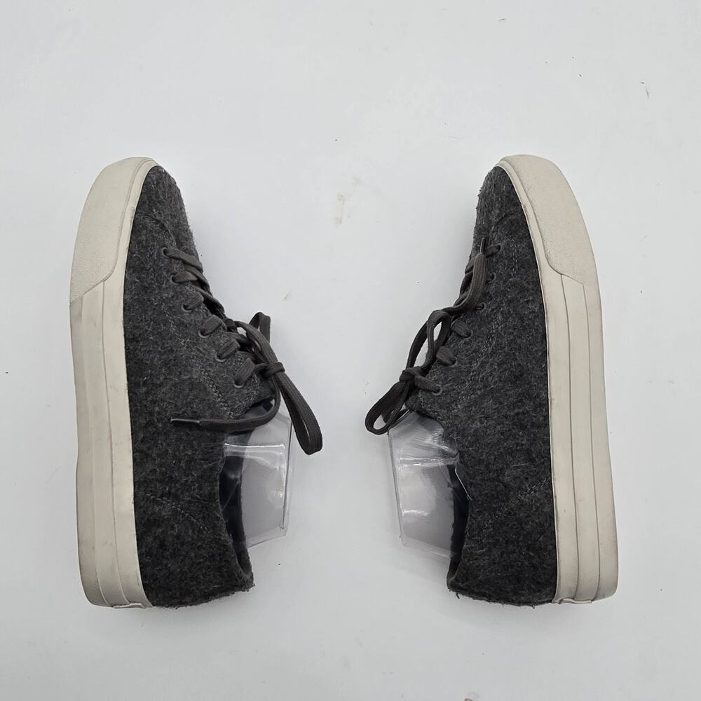 Vince Shoes Womens 9 39 Gray Lace Up Platform Sneaker Boiled Wool Heaton
